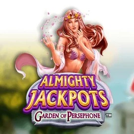 Almighty Jackpots: Garden of Persephone slot logo by Novomatic at Casoola Casino