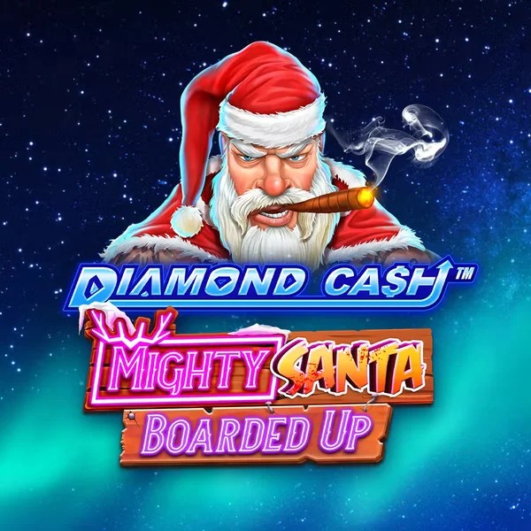 Diamond Cash Mighty Santa Boarded Up slot visual from Greentube available on casoolacasinoo-au.com