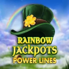 Rainbow Jackpots Power Lines logo – Jackpots by Red Tiger Gaming at Casoola Casino