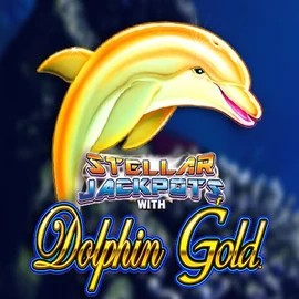 Dolphin Gold with Stellar Jackpots slot icon by Lightning Box Game, available at Casoola Casino